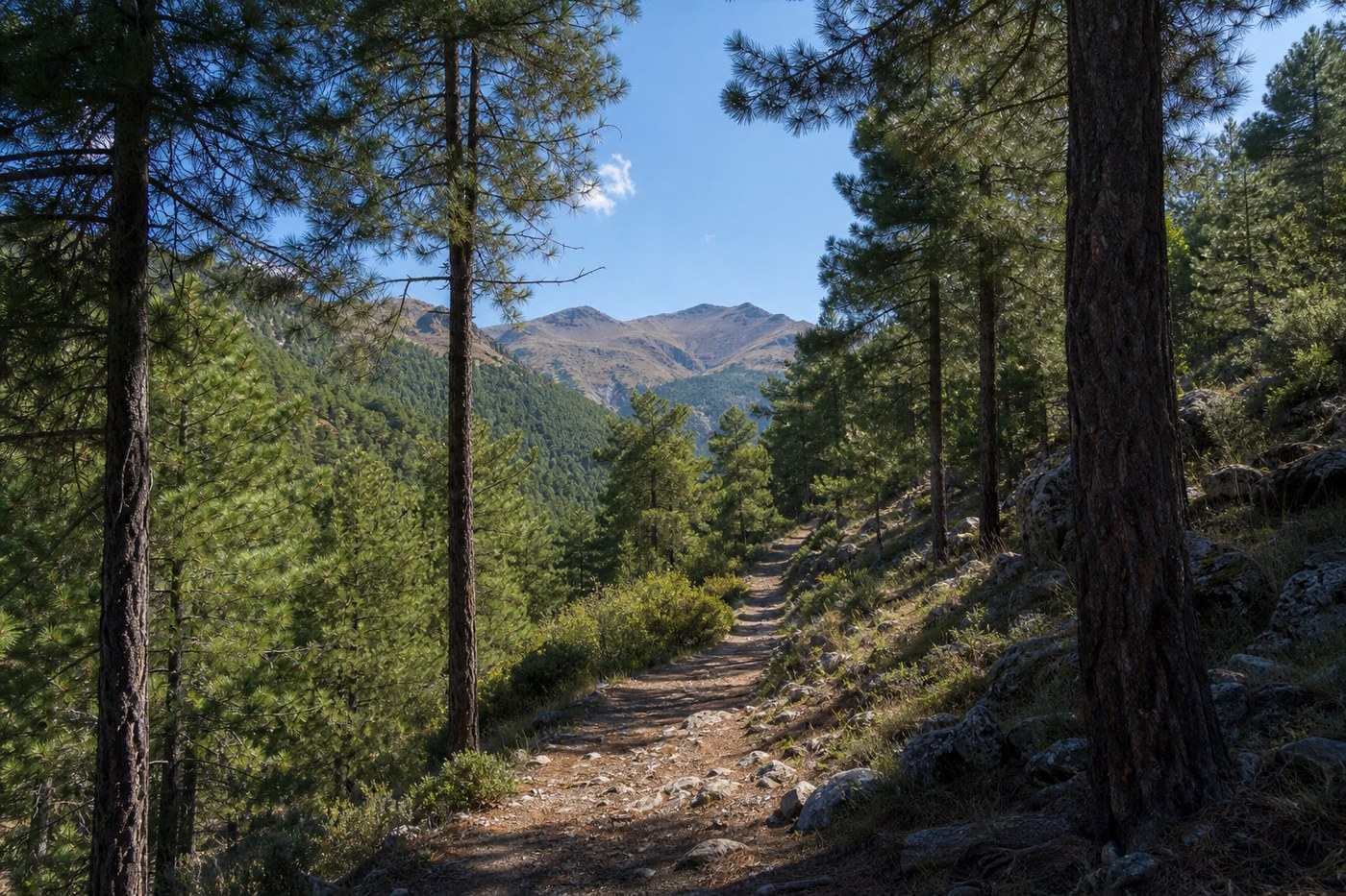 Bosque de pinos en la Alpujarra